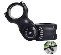 Dolltobe Rehausseur de Potence de vélo réglable ±60°, pour Pivot de Fourche 1 1/8", Extension en Aluminium 6061, VTT, vélo de Route et Gravel, Position Confortable, Noir