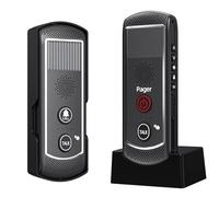 Dolltobe Sonnette sans fil, alimentée par l'énergie solaire, transmission de 1 à 2 km, système d'interphone non visuel, batterie rechargeable au lithium, étanche IP44, 3 positions de volume, pour la