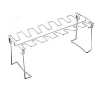Dolltobe Support de baguettes de poulet en acier inoxydable, support à rôtir à 10 grilles, en forme de U, peut contenir en toute sécurité 10 baguettes, grille de barbecue multi-grille pour une cuisson