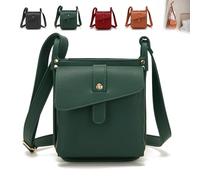 Dollver Crossbody Purse, Dollver Crossbody Leather Bag, Purses Handbag with Built in Wallet, Unique Design Crossbody Bag (Green)