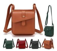 Dollver Crossbody Purse, Dollver Unique Design Crossbody Leather Bag, Stylish Small Purse Handbag with Built-in Wallet (Orange)