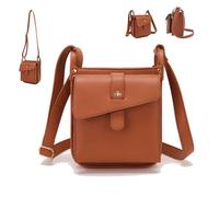 Dollver Crossbody Purse,Women's Dollver Unique Design Crossbody Leather bag (brown)
