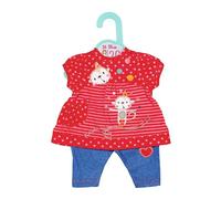 Dolly Moda Robe et Pantalon Singe pour poupons 36 cm | Robe, pantalon, motif singe, adaptés aux poupons de 36 cm