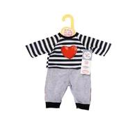 DOLLY MODA SURVA?TEMENT POUR POUPEE DE 39 A 46CM - C¿UR ROUGE BRODE - P