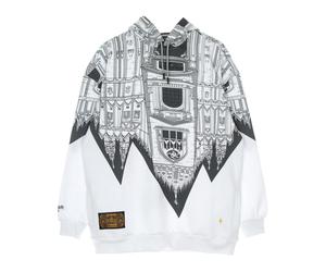 Dolly Noire - Oversized Sweat à capuche Blanc/gris - Homme - Sweatshirts et sweats à capuche - Blanc - Taille: XS