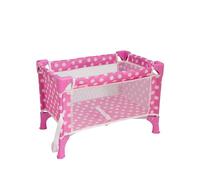 Dolly Tots Lit de poupées de Voyage | Jouet de Berceau de Voyage Pliable Rose | Lit de bébé pour poupées | Jouets Accessoires de poupée | Poupées Poussette et Landau pour Enfants | 3+