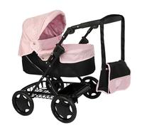 Dolly Tots Poussette Cherish - Avec sac à langer assorti et capuche réglable - Système de rangement sous le siège pour enfants - Jouet pour enfants à partir de 3 ans