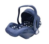 Dolly Tots Siège auto pour poupée en bleu marine | Chaise de transport confortable | Siège auto de voyage pour poupées avec espace de rangement | Avec sangle intégrée pour poupées jusqu'à 45 cm |