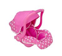 Dolly Tots Siège d'auto pour poupées | Chaise de Transport Confortable | Siège d'auto de Voyage pour poupée bébé avec Rangement | Sangle intégrée pour poupées jusqu'à 45 cm | Accessoires pour