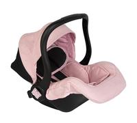 Dolly Tots siège et auto pour poupée en rose et noir | Siège auto de voyage pour poupées | Design rose