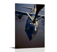 DOLNJUH AC-130 Poster sur toile représentant le grand combattant de l'armée de l'air - Décoration murale pour chambre à coucher - 50 x 75 cm - Style cadre