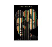 DOLNJUH Billie Holiday Amazing Singer Wonderful Music Album Cover Impression sur toile Décoration murale Décoration Chambre 30 x 45 cm Sans cadre