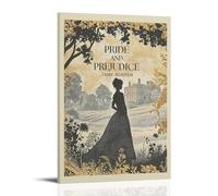 DOLNJUH Jane Austen Poster sur toile avec citations « Great Scholar And Their Book » - Décoration murale pour chambre à coucher - 50 x 75 cm - Style cadre