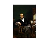 DOLNJUH Poster sur toile avec citations de Charles Dickens Great Scholar And Their Book - Décoration murale pour chambre à coucher - 20 x 30 cm - Style sans cadre