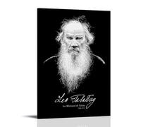 DOLNJUH Poster sur toile avec citations de Leo Tolstoy Great Scholar And Their Book - Décoration murale pour chambre à coucher - 40 x 60 cm - Style cadre