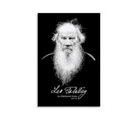 DOLNJUH Poster sur toile avec citations de Leo Tolstoy Great Scholar And Their Book - Décoration murale pour chambre à coucher - 50 x 75 cm - Style sans cadre