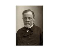 DOLNJUH Poster sur toile avec citations de Louis Pasteur Great Scholar And Their Book - Décoration murale pour chambre à coucher - 40 x 60 cm - Style sans cadre