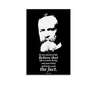 DOLNJUH Poster sur toile avec citations William James Great Scholar And Their Book - Décoration murale pour chambre à coucher - 30 x 45 cm - Style sans cadre