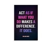 DOLNJUH Poster sur toile avec citations William James Great Scholar And Their Book - Décoration murale pour chambre à coucher - 20 x 30 cm - Style sans cadre