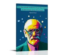 DOLNJUH Sigmund Freud Poster sur toile avec citation « Great Scholar And Their Book » - Décoration murale pour chambre à coucher - 20 x 30 cm - Style cadre