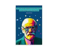 DOLNJUH Sigmund Freud Poster sur toile avec citations Great Scholar And Their Book - Décoration murale pour chambre à coucher - 30 x 45 cm - Sans cadre