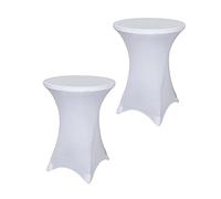 Dololoo Housse de Table Haute Stretch en élasthanne - 80-85 cm - Ronde - pour Table Debout