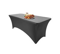 Dololoo Nappe Extensible de 1.8 m pour Tables rectangulaires avec Dos Ouvert, Housse de Table rectangulaire en élasthanne pour terrasse, Mariage, fête, Cuisine, décoration d'événement de beauté
