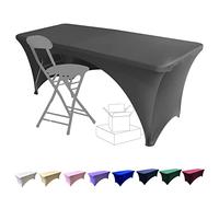 Dololoo Nappes Extensibles de 1.8 m pour Table Rectangulaire, Housse en Élasthanne avec Dos Ouvert pour Terrasse, Cuisine, Décoration d'Événements de Beauté