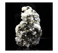 DOLOMITE + PYRITE - Pierre Naturelle en Provenance de France, Saint-Pierre-de-Mésage - Mésage Mine 703.0 ct - Certificat d'Authenticité Inclus 71 x 45 x 36 mm. Une combinaison unique de dolomite et de