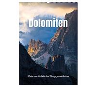 Dolomiten - Reise um die bleichen Berge zu entdecken (Wandkalender 2026 DIN A2 hoch), CALVENDO Monatskalender: Jeden Monat ein anderer Gipfel der Dolomiten