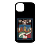 Dolomites Drapeau Italie Montagnes alpines Vintage Voyage Graphique Coque pour iPhone 14 Plus