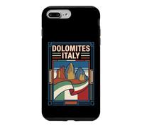 Dolomites Drapeau Italie Montagnes alpines Vintage Voyage Graphique Coque pour iPhone 7 Plus/8 Plus