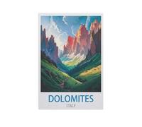 Dolomites, Italie,Puzzle pour Adultes 1000 Pièces en Papier Puzzles Jeu Cadeau Accueil Décoratif Mots Croisés(50x70cm)-GC18