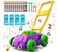 Doloowee Machine à Bulles Tondeuse pour Enfant, Chariot à Bulles électrique, Jouets de Fabricant de Bulles Automatiques, Jouet à Bulles pour Activités en Plein Air Enfant 3 4 5 Ans