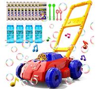 Doloowee Machine à Bulles Tondeuse pour Enfant, Chariot à Bulles électrique, Jouets de Fabricant de Bulles Automatiques, Jouet à Bulles pour Activités en Plein Air Enfant 3 4 5 Ans