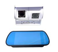 Dolphin Automotive Caméra de recul double 12 V pour camping-car avec écran miroir 7"