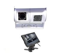 Dolphin Automotive Camping-car Caméra de recul double 12 V pour fourgon commercial avec caméra de recul et moniteur de 7" sur le tableau de bord
