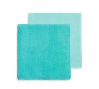 Dolphin Bleu - Pack de 2 Chiffons en Microfibre 100% Recyclée, Super Absorbants, Chiffons de Cuisine, Séchage Rapide,Microfibre, Lavables, Nettoyage, Cuisine, 38x36cm