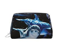 Dolphin Earth Trousse de toilette en cuir pour femme, Argenté., Taille unique, Trousse de toilette