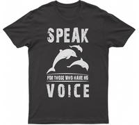 Dolphin Forever Speak for Those Who Have No Voice, Fashion T-T-Shirts à Manches Courtes(XX-Large)