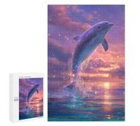 Dolphin Leaping Into Starry Sky Puzzle 1000 Pièces Educa Jouet en Bois Cadeau Unique Décoration Intérieure Jeu Éducatif Challenge Toy Adultes Et Enfants À Partir De 14 Ans 1000 PCS