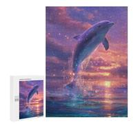 Dolphin Leaping Into Starry Sky Puzzle 1000 Pièces Educa Jouet en Bois Cadeau Unique Décoration Intérieure Jeu Éducatif Challenge Toy Adultes Et Enfants À Partir De 14 Ans 500 PCS