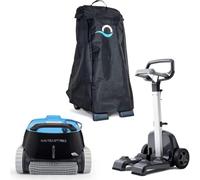 Dolphin Nautilus CC Pro Aspirateur Piscine Hors-Sol Jusqu’à 15 m avec Caddy du Transport et Housse de Protection Classique, Nettoyage Fond, Parois et Ligne d’Eau, Cycle de Nettoyage 120 Min