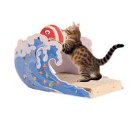Dolphin-Shaped Cat Scratching Board with Ball, Designed for Claw Grinding, Plaything and Relaxation. Ideal for Kittens to Scratch, Stretch, Unwind While Having Funny