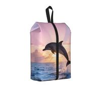 Dolphin Sunrise Jump Sac à chaussures de voyage étanche Organiseur de chaussures pour valise 3 en 1 Pochette de rangement pour Gym Trainer