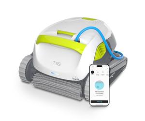 Dolphin T55i Robot Nettoyeur électrique avec Fil pour Piscine Hors-Sol Jusqu’à 12 m - Nettoyage Fond, parois et Ligne d'eau - Connectivité avec app