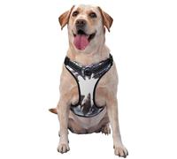 Dolphin Wolf Harnais pour chien de petite, moyenne et grande taille - Sangles réfléchissantes, ajustement réglable avec boucles à dégagement rapide