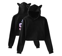 Dolpind Bangtan Boys Suga V Jungkook Jimin Rap Jhope Jin Sweat à capuche Love Yourself avec oreilles de chat, Black Jung Kook, Medium