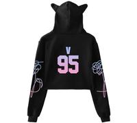 Dolpind Kpop BTS Love Yourself Answer Pull à capuche Suga V Jin Jimin Pullove, Femme, Black V, Small