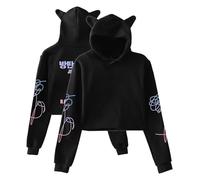 Dolpind Kpop BTS Love Yourself Answer Pull à capuche Suga V Jin Jimin Pullove, Femme, Noir 01, XX-Large